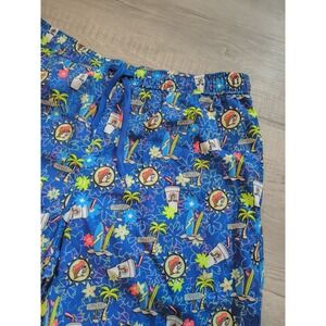 BUC-EES Men's Beaver Palm Trees Tropical Beach‎ Cartoon Swim shorts | XXL